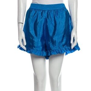 Stine Goya silky viscose shorts - blue - size M